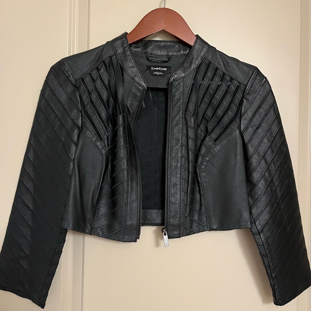 Bebe Black Leather Jacket